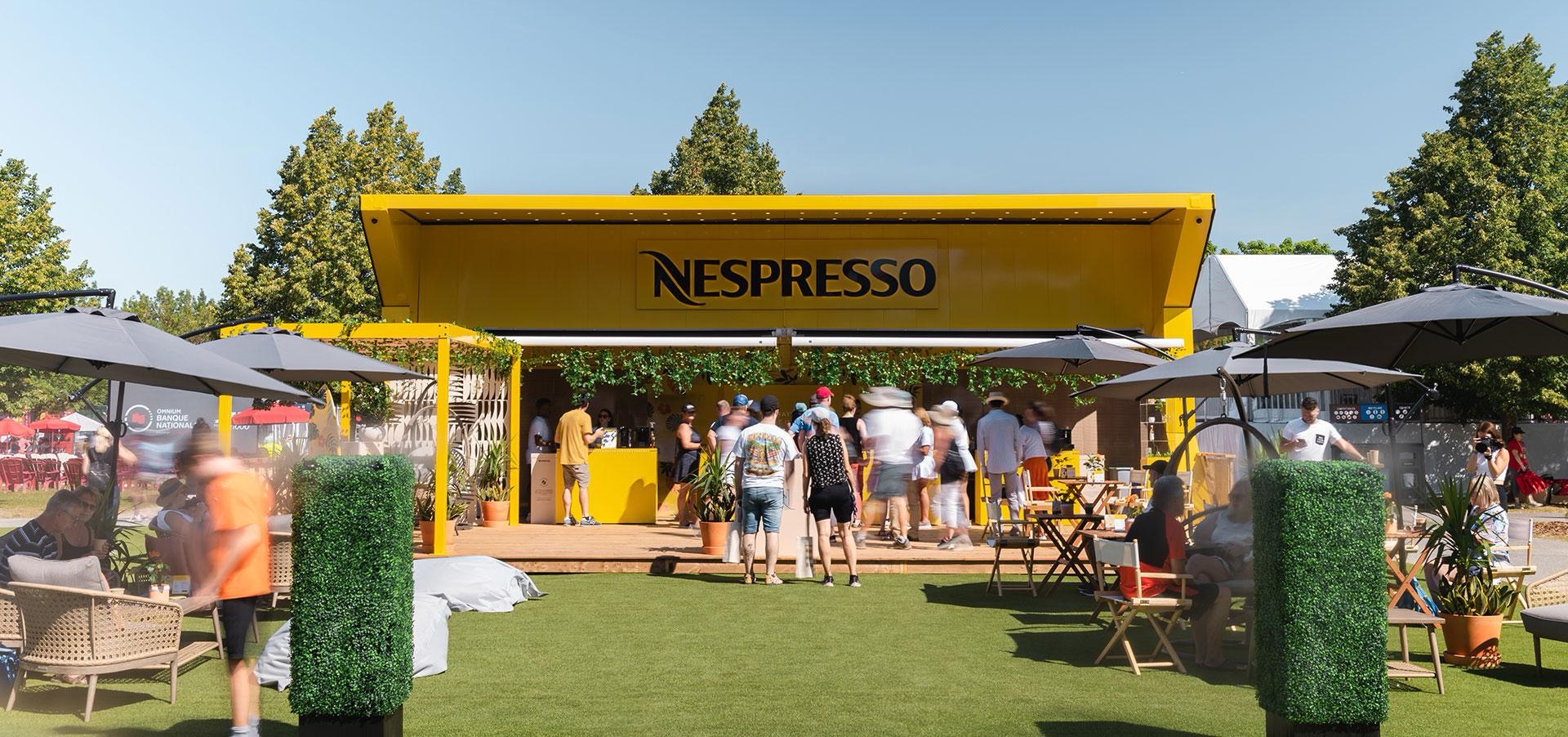 Beverage brand activation with chill zone